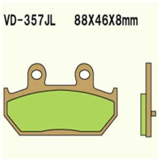 Wesrah VD-357JL Fékbetét Wesrah Futómű és fék alkatrész Fékbetét (tárcsafék) egyéb motorkerékpár alkatrész