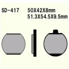 Wesrah VD-417 fékbetét Wesrah Futómű és fék alkatrészek Fékbetétek (tárcsafék) egyéb motorkerékpár alkatrész