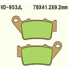 Wesrah VD-953JL hátsó fékbetét Wesrah Futómű és fék alkatrész Fékpofa (dobfék) egyéb motorkerékpár alkatrész