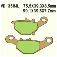 Wesrah VESRAH VD-358JL (FA401) Fékbetét Wesrah Futómű és fék alkatrész Fékbetét (tárcsafék) egyéb motorkerékpár alkatrész