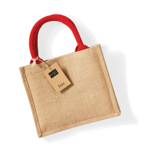 Westford Mill Speciális táska Westford Mill Jute Mini Gift Bag - Egy méret, Natural/Fényes Piros kézitáska és bőrönd