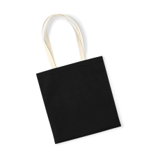 Westford Mill Uniszex organikus bevásárló táska Westford Mill EarthAware™ Organic Bag for Life - Contrast Handle Egy méret, Fekete/Naturál