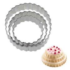 Westmark 35212291 sütemény kiszúró, 3 emeletes, 4-5-6 cm, hullámos sütés és főzés