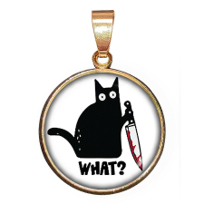  What Cat – medál lánccal vagy kulcstartóval medál