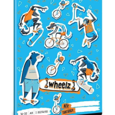  Wheelz mókás állatos füzet - 2. osztályos vonalas 16-32 füzet