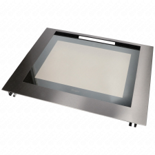 WHIRLPOOL - INDESIT 595x481 mm Üveg, ajtó, külső, fekete, (eredeti) WHIRLPOOL tűzhely beépíthető gépek kiegészítői