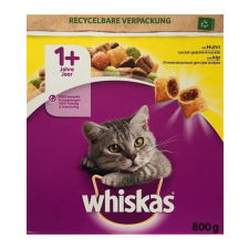 Whiskas Adult+1 száraz macskaeledel csirkével 800g macskaeledel