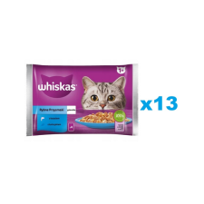 Whiskas Adult tasak 52x85g Fish Jelly Treatsnedves eledel felnőtt macskáknak zselében: lazac, tonhal macskaeledel