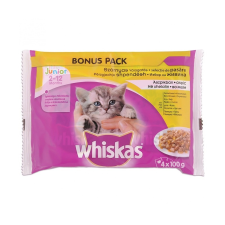 Whiskas állateledel alutasakos Whiskas junior macskáknak 4-pack szárnyas válogatás 4x100g macskaeledel