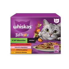  Whiskas alutasak 12-pack Tasty Mix Chef&#039;s choice mártásban 12x85g macskaeledel