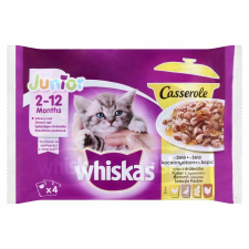 Whiskas Alutasak 4 pack Szárnyas Junior Casserole 4x85gr macskaeledel