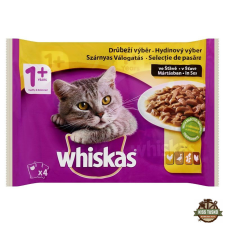 Whiskas alutasak 4-pack szárnyas válogatás mártásban 4*85gr Multipack macskaeledel