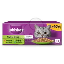 Whiskas alutasakos halas-húsos válogatás macskák részére 40 x 85 g macskaeledel