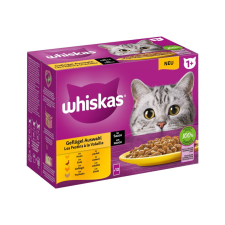 Whiskas baromfi lakomák mártásban 12x85g macskaeledel