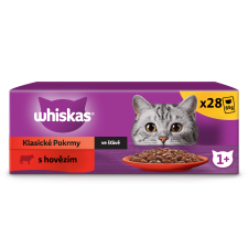 Whiskas marhahús zseb tasak felnőtt macskáknak, 28x85 g macskaeledel
