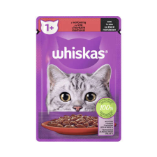 Whiskas Nedves Macskaeledel, Marhával, 85 g macskaeledel