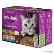 Whiskas PURE DELIGHT vegyes válogatás aszpikban 12x85g macskaeledel