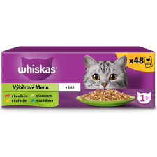 Whiskas választék menü tasakos eledel zselében felnőtt macskáknak, 48x 85g macskaeledel