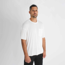 White Lined Oversized Tee - bő fazonú póló - Méret: M férfi póló