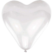  White szív léggömb, lufi 10 db-os 16 inch (40,6cm) party kellék