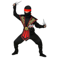 Widmann Piros harcos Ninja jelmez fegyverekkel - 158 cm jelmez