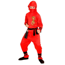 Widmann Piros sárkány ninja jelmez, 128 cm jelmez