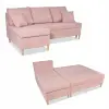  Wigo Sarokkanapé Ágy Alvási Funkcióval Family Furniture Rózsaszín Velúr
