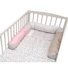 Wikids Ágyrácsvédő - Virág mintás Bézs/Rózsaszín bababiztonság