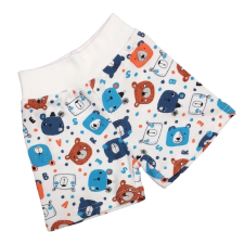 Wikids Baba Pamut Sort - Fehér/Narancs-Kék Macis 74/80 babanadrág