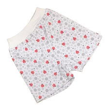 Wikids Baba Pamut Sort - Szürke Pöttyös Katicás 62/68 babanadrág