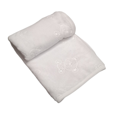 Wikids Bélelt wellsoft takaró 70x90 - anyagában maci mintás fehér babaágynemű, babapléd