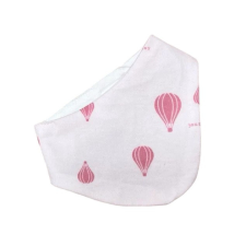 Wikids pamut baba sál/nyálkendő 2:1 - Rózsaszín Hőlégballonos 1-2 éves babasapka, sál
