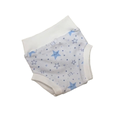 Wikids pamut pelus nadrág - Fehér/Világos Kék Csillagos - 74 babanadrág