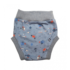 Wikids pamut pelus nadrág - Kék halacskás - 62 babanadrág