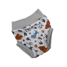 Wikids pamut pelus nadrág - Szürke Dinós - 56 babanadrág