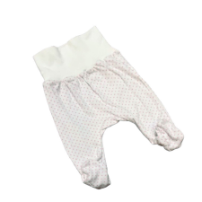 Wikids pamut pocaknadrág - Fehér/Rózsaszín Csillagos - 62 babanadrág