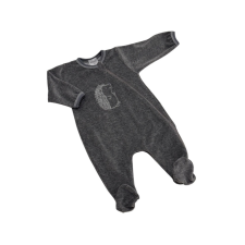 Wikids Plüss Hosszú Ujjú Rugdalózó - sötét Szürke Sünis 62 rugdalózó