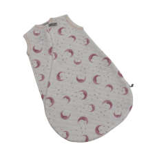 Wikids Steppelt Pamut Hálózsák - Fehér/Rózsaszín Holdas 56/62 hálózsák, pizsama