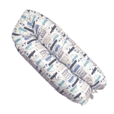 Wikids szoptatós párna HUZAT 180cm - Szürke / Menta autós kismama párna