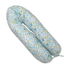 Wikids szoptatós párna HUZAT 180cm - Türkizkék lepkés kismama párna
