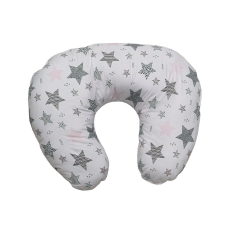 Wikids szoptatós párna HUZAT - Rózsaszín / Szürke Csillagos kismama párna