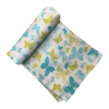 Wikids Textil Pelenka 80x90 - Fehér/Menta Pillangós