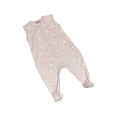 Wikids ujjatlan cipzáros pamut rugi - Rózsaszín Elefántos 74-es rugdalózó