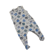 Wikids ujjatlan pamut rugi - Fehér Kék Macis 68-as rugdalózó