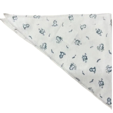 Wikids Wikid Vékony Pamut Háromszög Sál - Fehér Kék Kacsás babasapka, sál