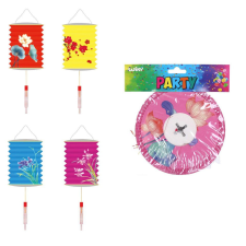 Wiky Lámpás virág motívum henger 16cm party kellék