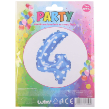 Wiky Lufi csillagokkal kék színben szám:4 party kellék