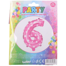 Wiky Lufi szívekkel rózsaszín szám:6 party kellék