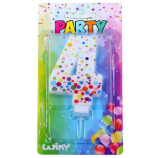 Wiky Tortagyertya pöttyös szám : 4 party kellék