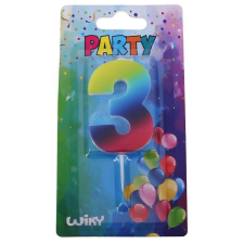 Wiky Tortagyertya szivárvány szám : 3 party kellék